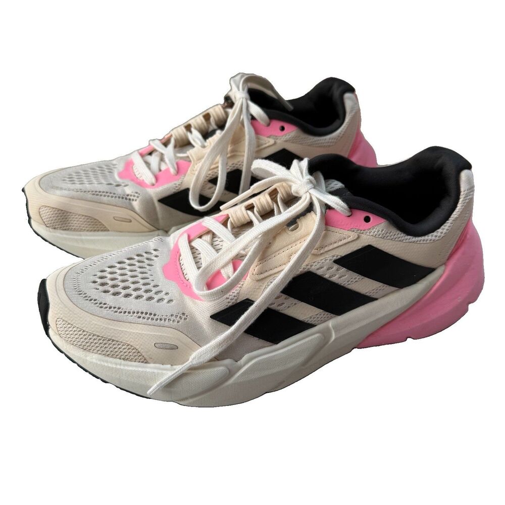 Adidas Adistar Women's Sneakers Size 7.5 White Black Pink  Athletic Shoes GY3487